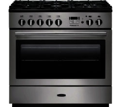 RANGEMASTER  Professional FX 90 Dual Fuel Range Cooker - Stainless Steel & Chrome
